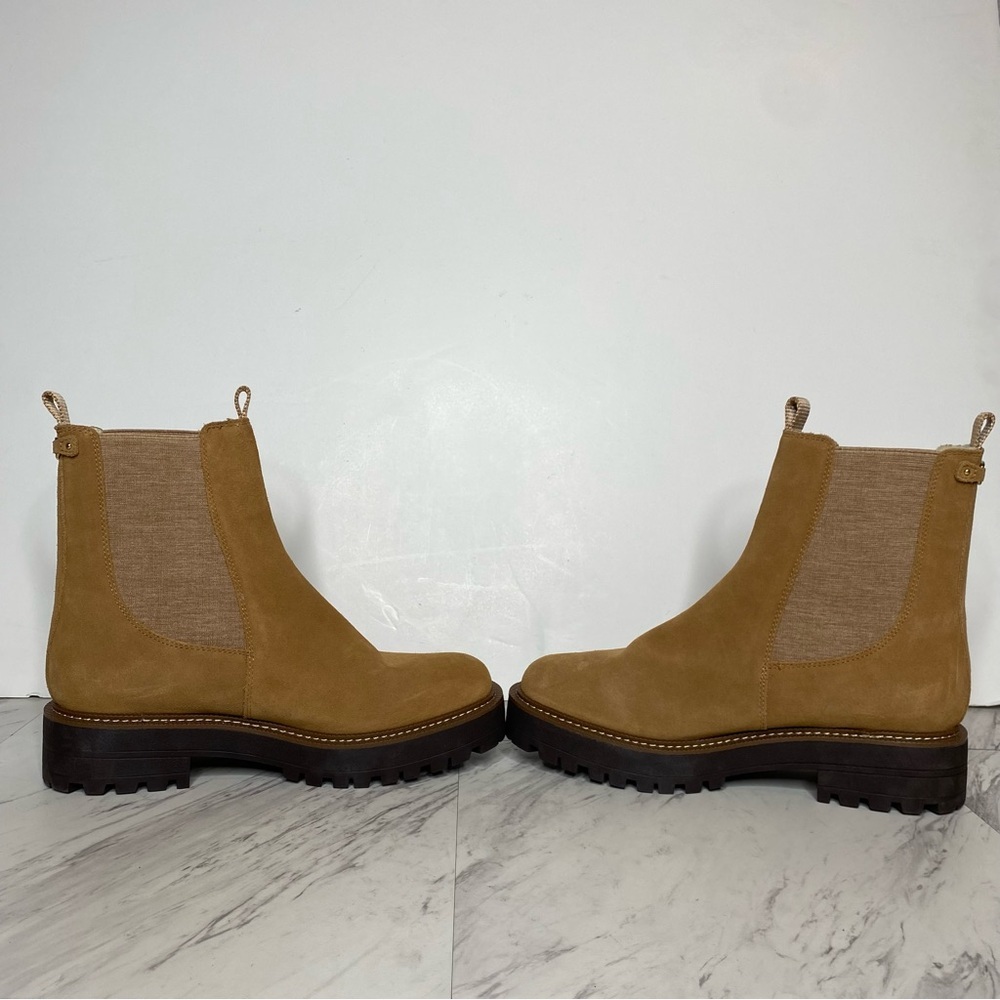 Sam Edelman Laguna Light Brown Suede Lug Sole Chelsea Boot 9 1/2 M - Picture 5 of 14